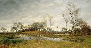 unknow artist Landscape of swamp with heron oil painting picture wholesale